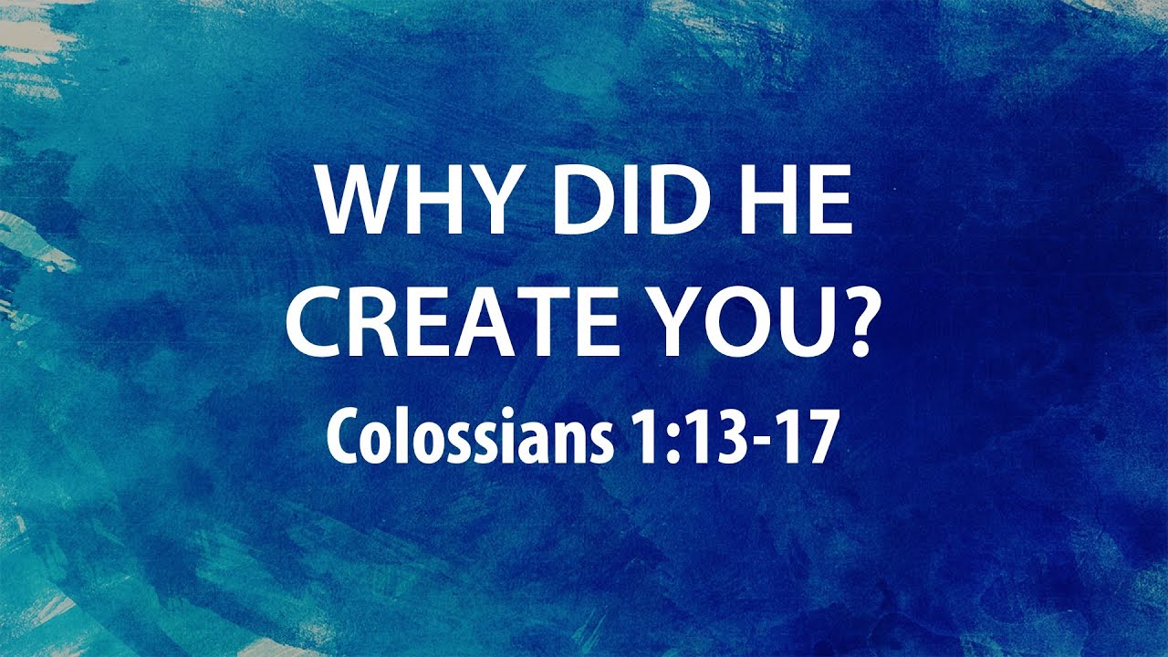 “Why Did He Create You?” | Dr. Derek Westmoreland