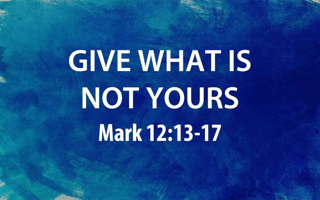 “Give What Is Not Yours” | Dr. Derek Westmoreland